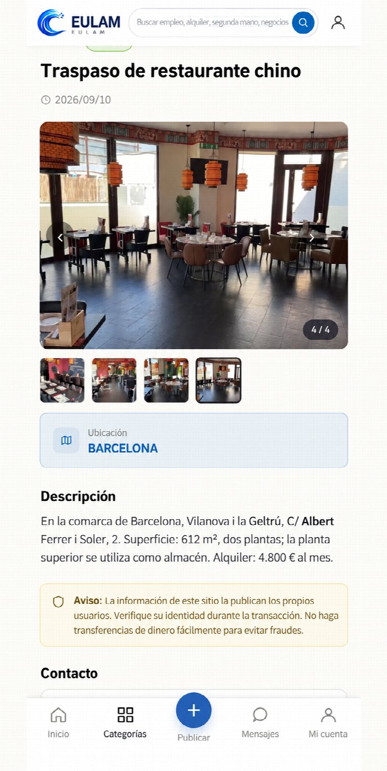 Así se ve tu anuncio en la web de Eulam